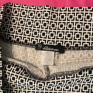 Rainbow Black and White Geometric Leggings